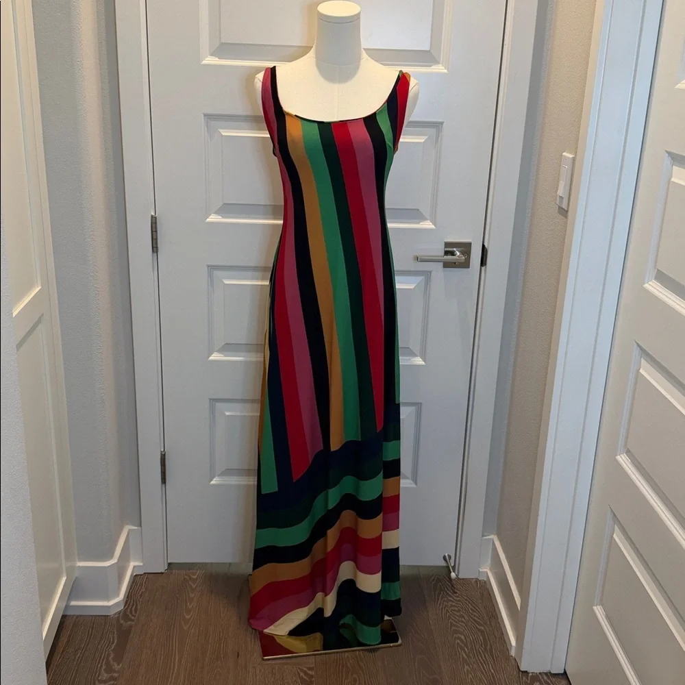 FARM Rio Colorful Striped Long Dress Size M - Picture 4 of 7